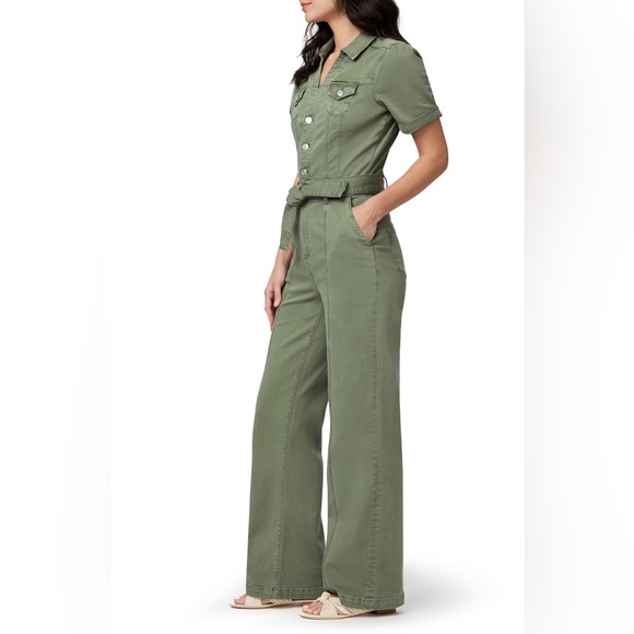 PAIGE Brooklyn Belted Jumpsuit in Vintage Ivy Green Size 00 Brand NWT!! - Picture 15 of 16